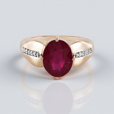 Bague en or et Rubis de Madagascar