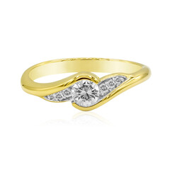 Gouden ring met een IF Diamant (D) (Annette)