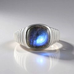 Anello in argento con Labradorite