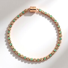 Bracciale in oro con Smeraldo Zambia AAA (SUHANA)