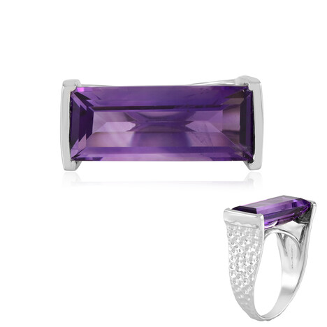 Anillo en plata con Amatista de Zambia (de Melo)