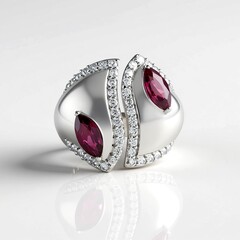 Anello in argento con Rodolite Lampone (de Melo Essence)