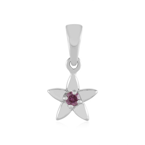 I2 Purpur-Brillant-Silberanhänger