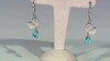 Pendientes en plata con Apatita azul