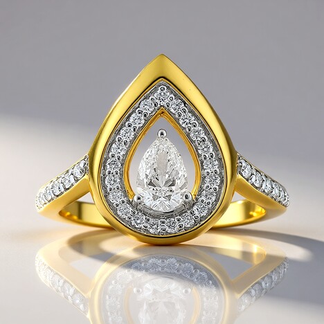 Bague en or et Diamant VVS1 (G) (Annette)
