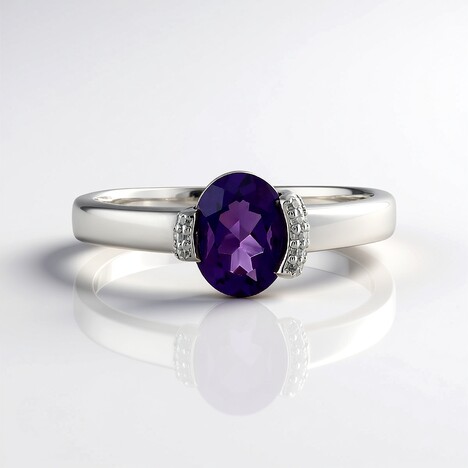 Anello in argento con Ametista