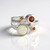 Anello in argento con Opale di Welo (Granulieren)