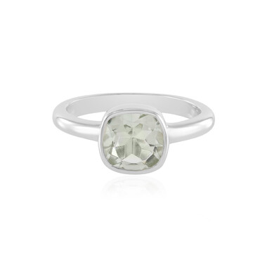Grüner Amethyst-Silberring