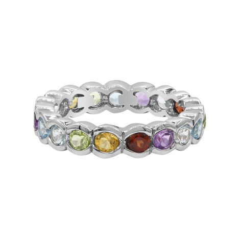 Zilveren ring met Mozambique granaten