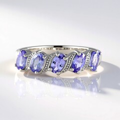 Anello in argento con Tanzanite