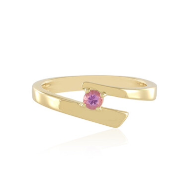 Pinkfarbener Saphir-Silberring
