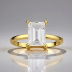 Anello in argento con Topazio Bianco