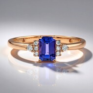 10K AAA Tanzanite Gold Ring