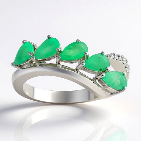 Anello in argento con Smeraldo Nova Era (de Melo Essence)