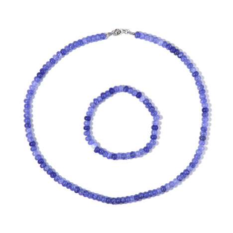 Set en plata con Cuarzo azul royal