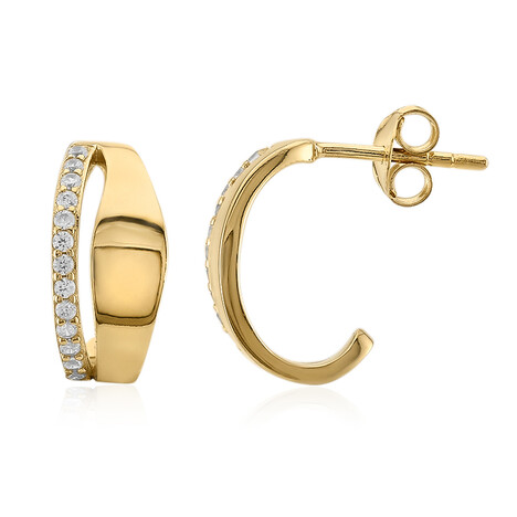 Zilveren oorbellen met zirkonen