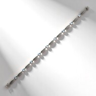 Brazalete en platino con Aguamarina Santa María (CUSTODANA)
