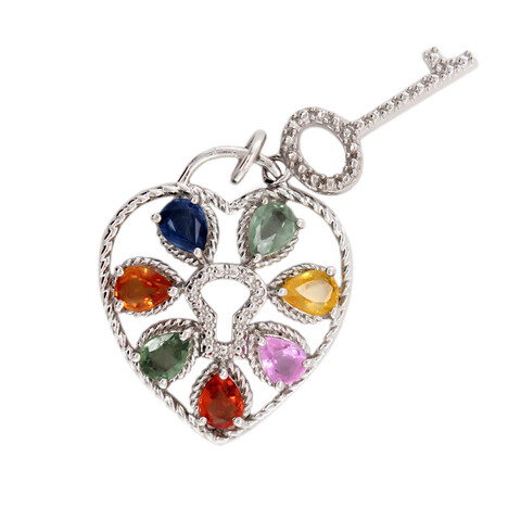 Colgante en plata con Zafiro