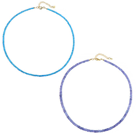 Collana in argento con Apatite Blu Neon