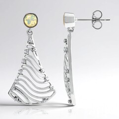 Orecchini in argento con Opale di Welo