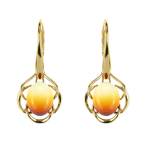 Pendientes en plata con Ámbar báltico (dagen)