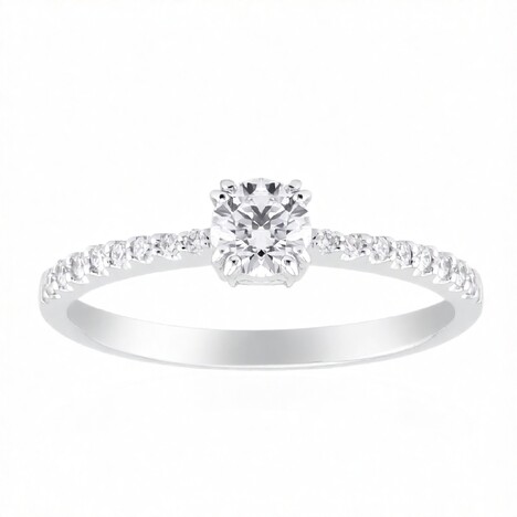 Gouden ring met een VVS1 Diamant (G) (Annette)