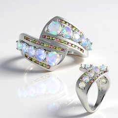 Anello in argento con Opale di Welo (de Melo Essence)