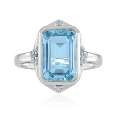 Bague en argent et Topaze bleu ciel