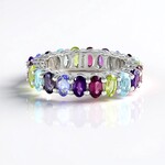Anello in argento con Ametista Zambiana