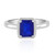 Royal Blue Spinel Silver Ring