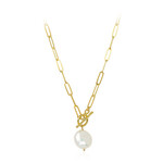 Collier en argent et Perle blanche de culture d'eau douce