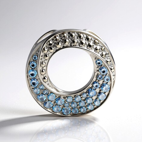 Ciondolo in argento con Topazio Blu Cielo (Annette classic)