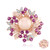Broche en plata con Perla Ming púrpura (TPC)