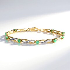 Bracciale in argento con Smeraldo Socoto