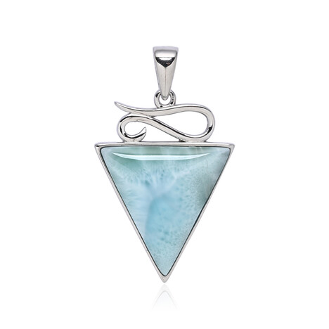 Zilveren hanger met een larimar