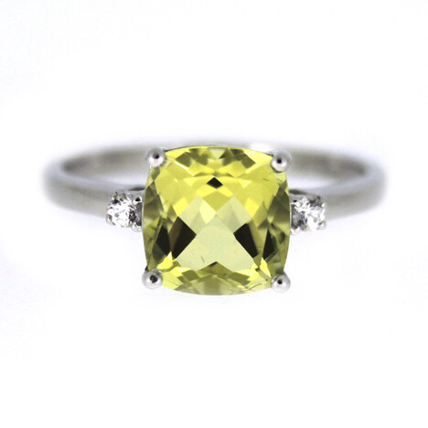 Anello in argento con Citrino Limone