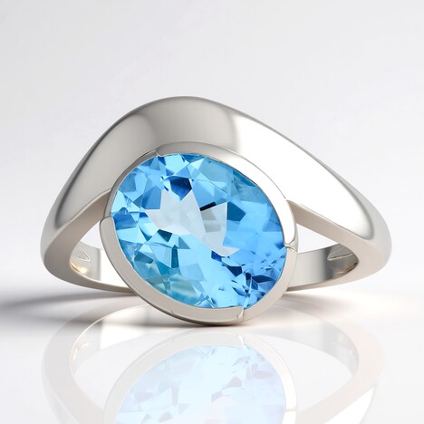 Anello in argento con Topazio Marambaia (de Melo Essence)