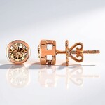 Orecchini in oro con Diamante Rose de France VS1 di Argyle (Annette)