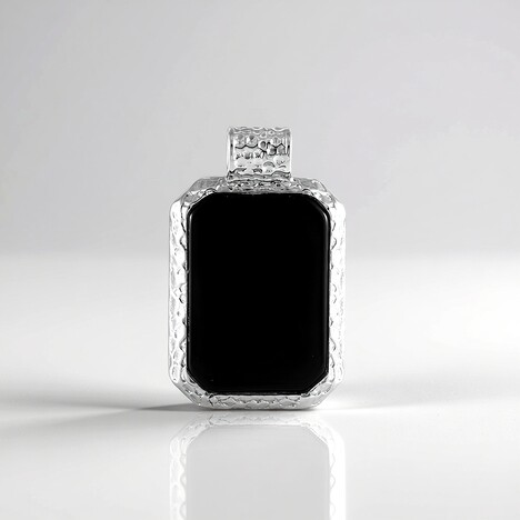Ciondolo in argento con Onice Nero (MONOSONO COLLECTION)
