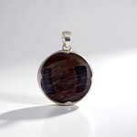 Ciondolo in argento con Legno Fossile