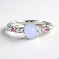Anello in argento con Opale Australiano