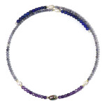 Edelstein-Stahlhalsreif (Riya)