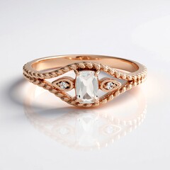 Anello in argento con Petalite