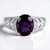 Anello in argento con Ametista Siberiana
