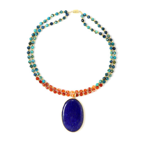 Collana in argento con Lapislazzuli (Adela Silber)