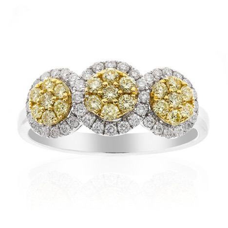 Anillo en oro con Diamante amarillo SI2 (CIRARI)