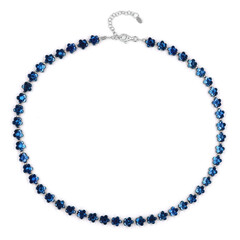 Collar en plata con Hematita azul