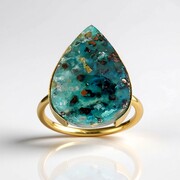 Zilveren ring met een Venus chalcedoon (Bali Barong)