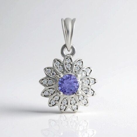 Ciondolo in argento con Tanzanite