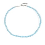 Collier en argent et Topaze bleu ciel